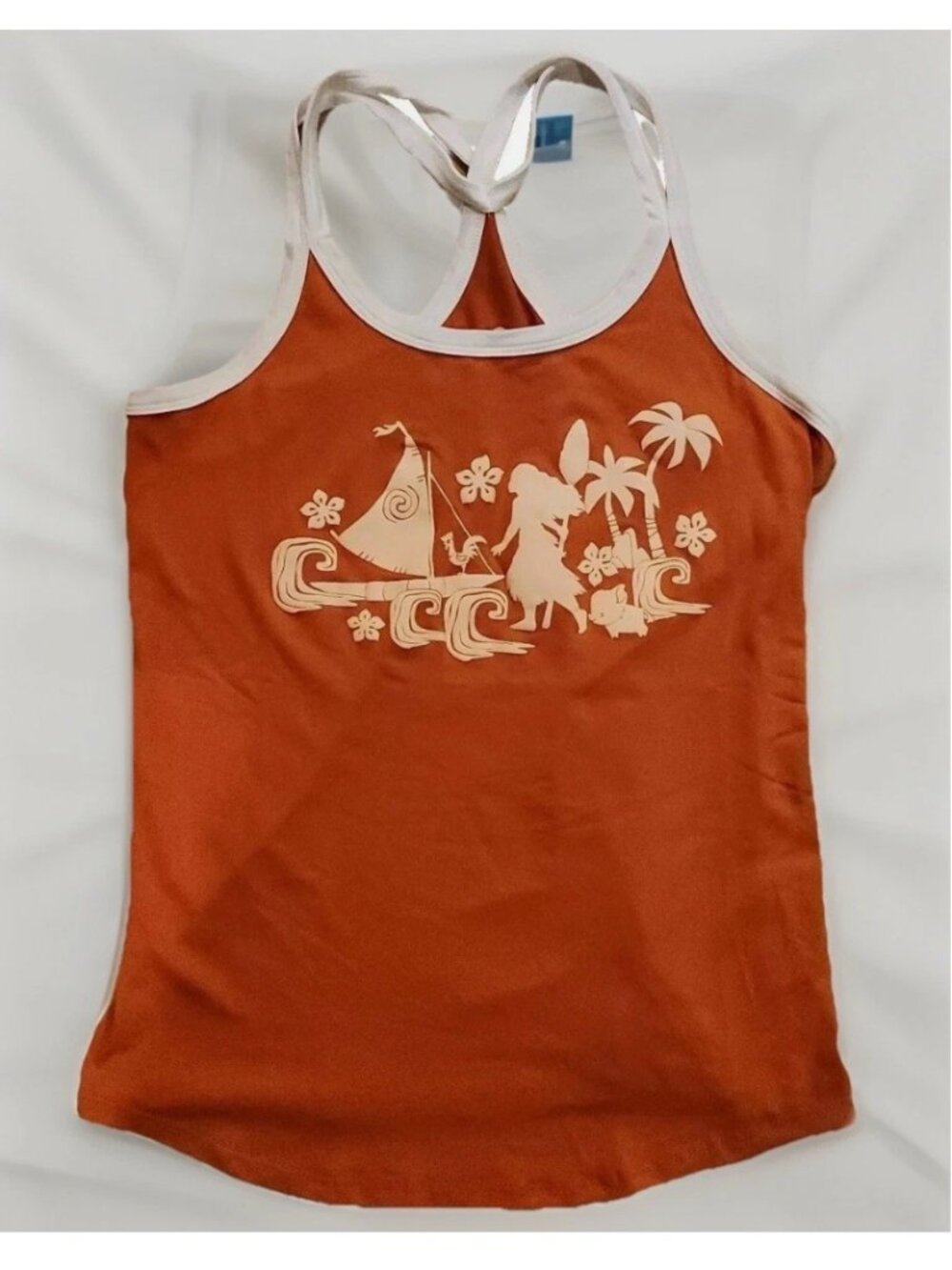 Disney Moana Girls Orange Tank Top Size XS